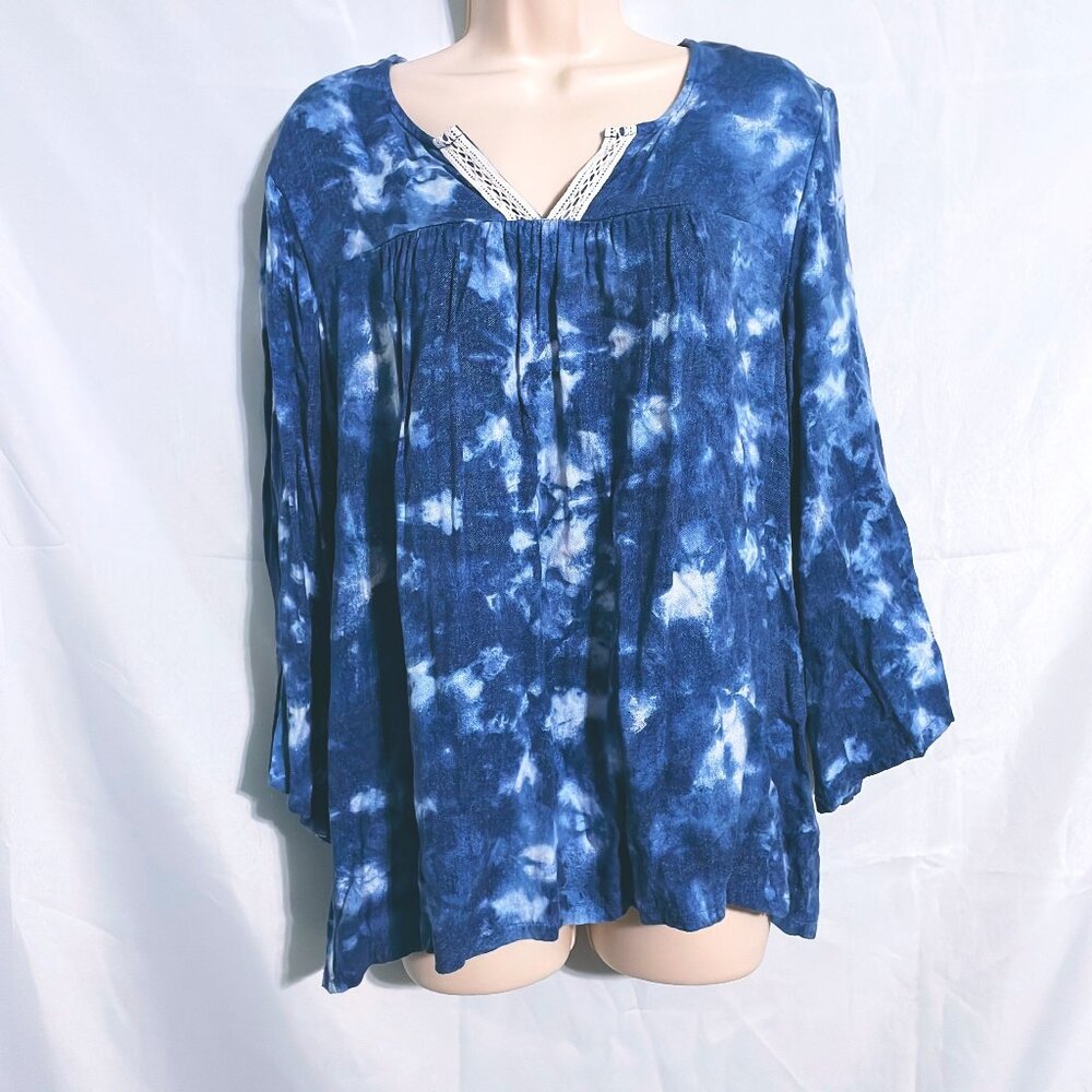 Wrangler Blue Tie Dye Top Size L